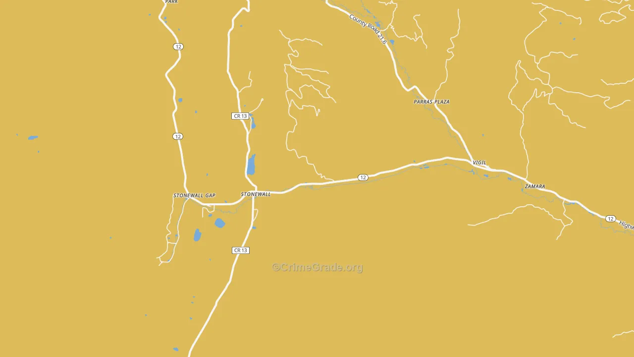Stonewall, CO Map of Drug-Related Crime Rates