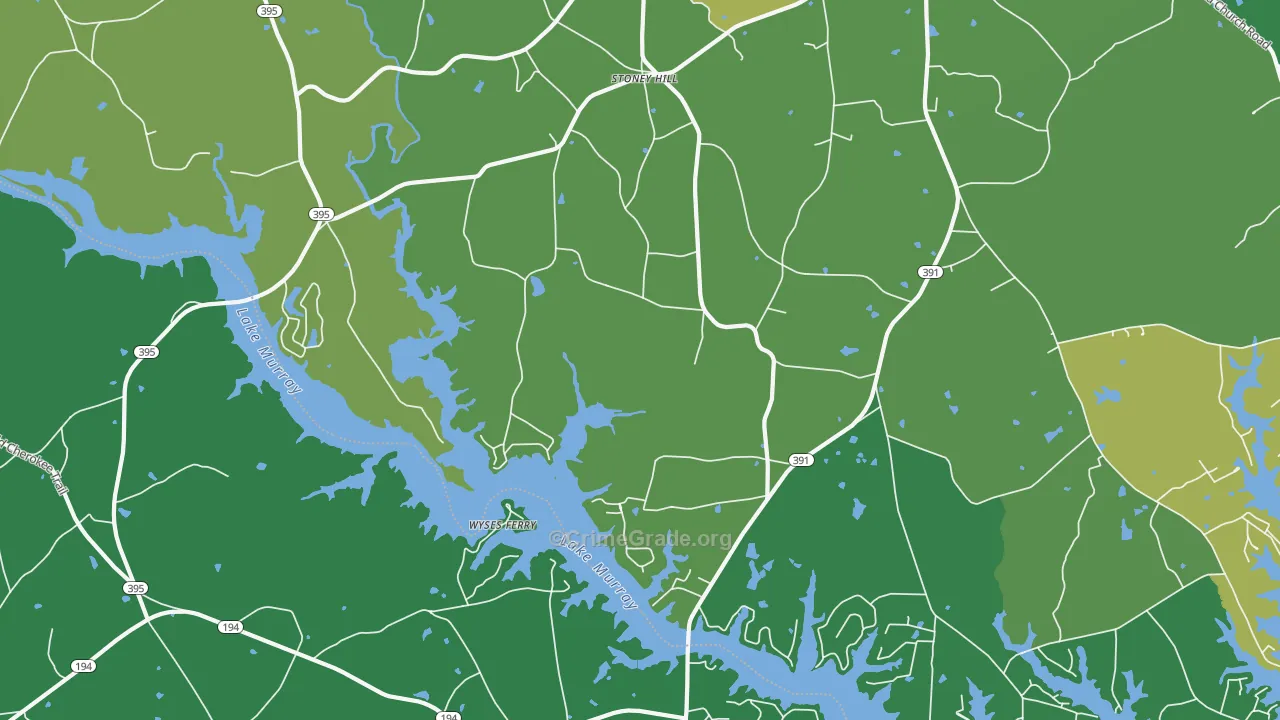 Stoney Hill, SC Map of Drug-Related Crime Rates