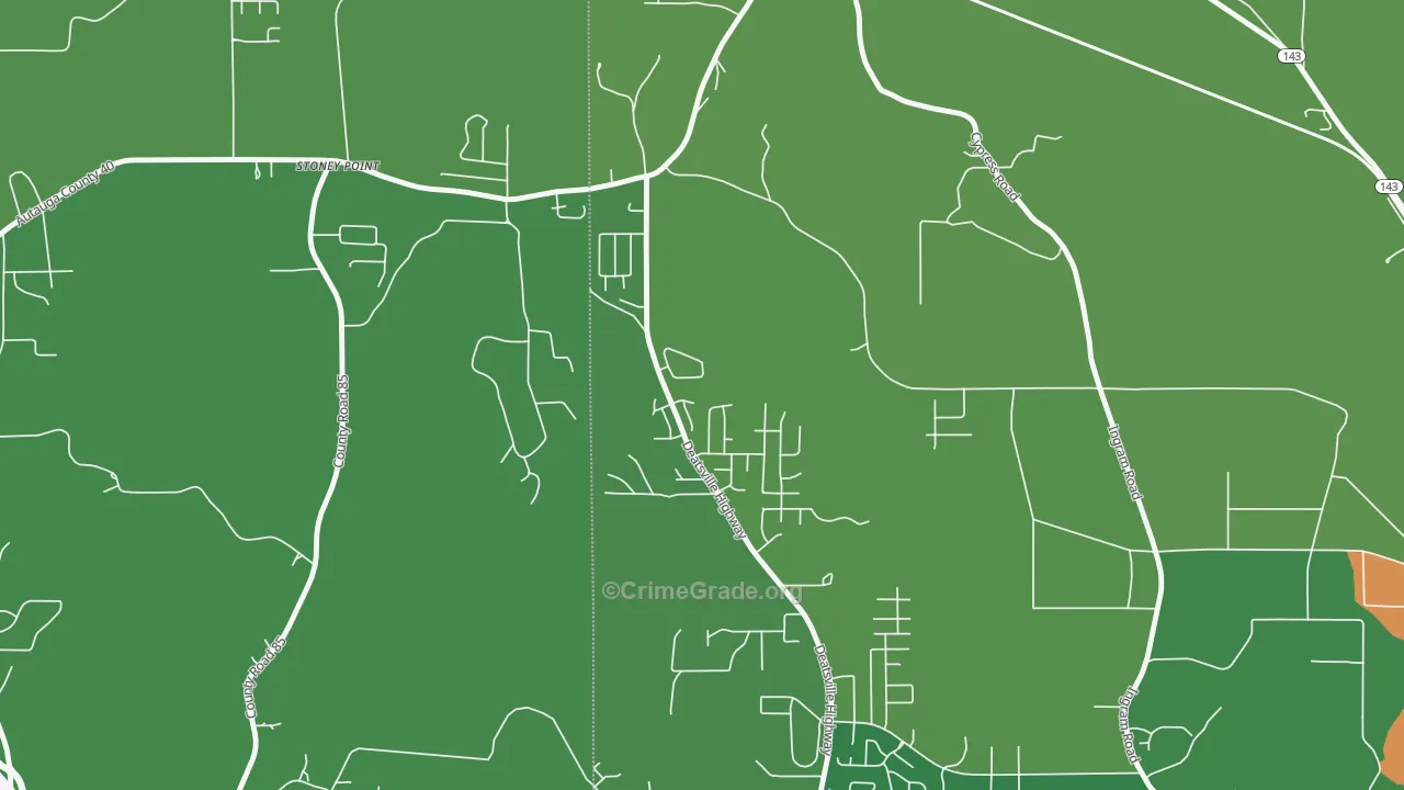 Stoney Point, AL Map of Drug-Related Crime Rates