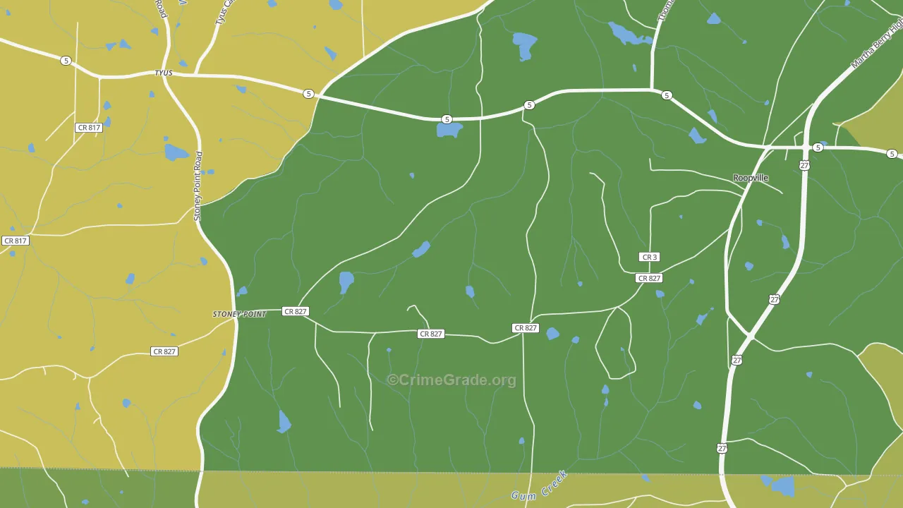 Stoney Point, GA Map of Drug-Related Crime Rates