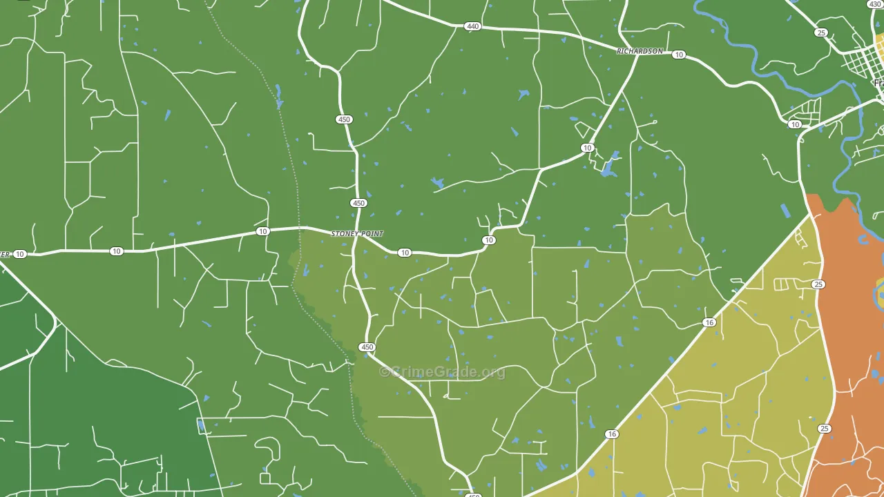 Stoney Point, LA Map of Drug-Related Crime Rates