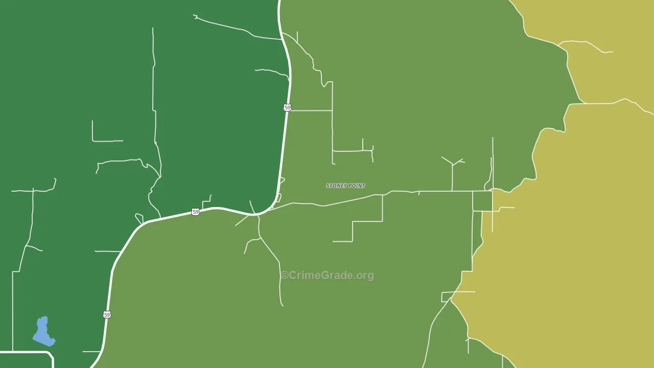 Stoney Point, OK Map of Drug-Related Crime Rates