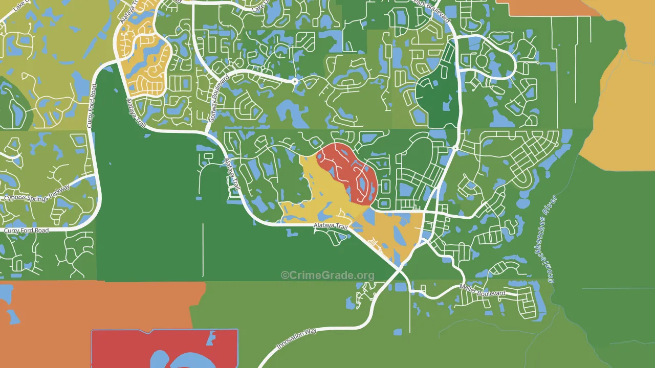Stoneybrook, Alafaya, FL Map of Drug-Related Crime Rates
