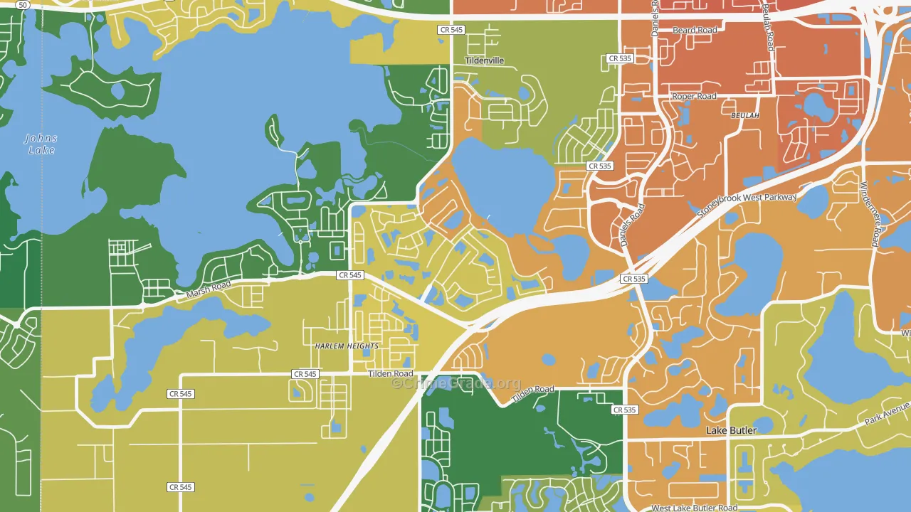 Stoneybrook West, Winter Garden, FL Map of Drug-Related Crime Rates