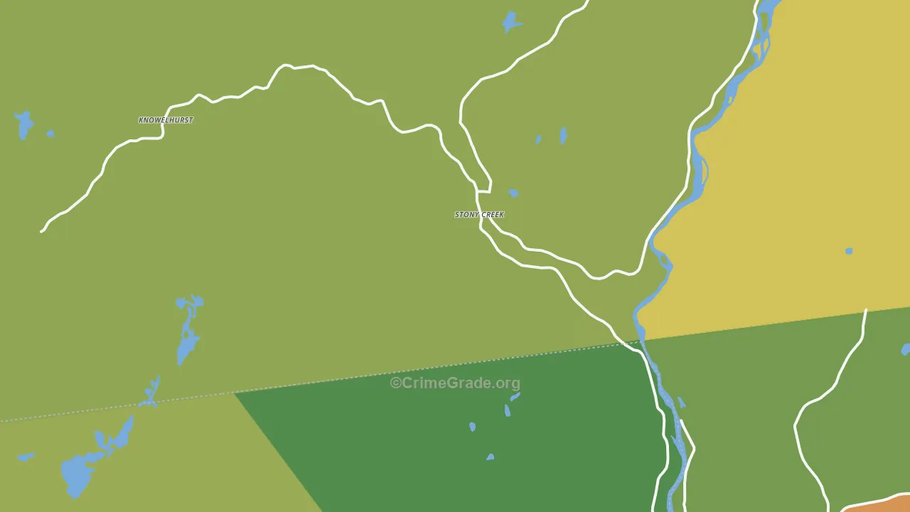 Stony Creek, NY Map of Drug-Related Crime Rates