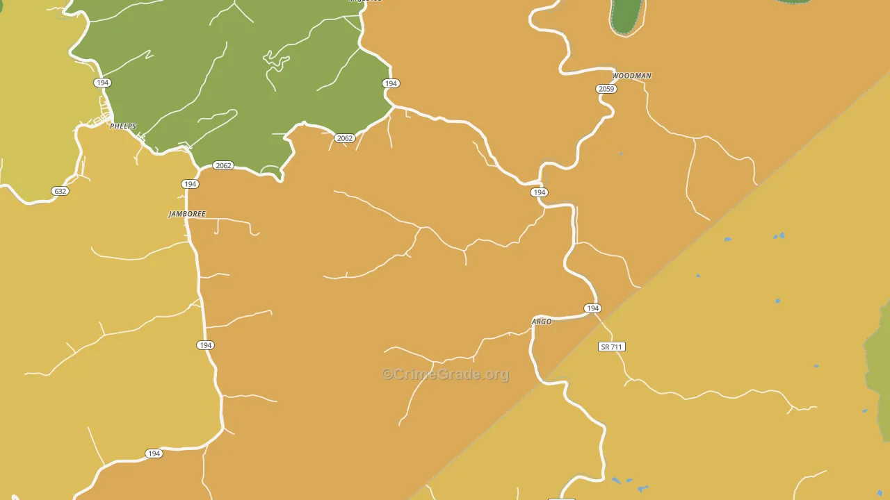 Stopover, KY Map of Drug-Related Crime Rates