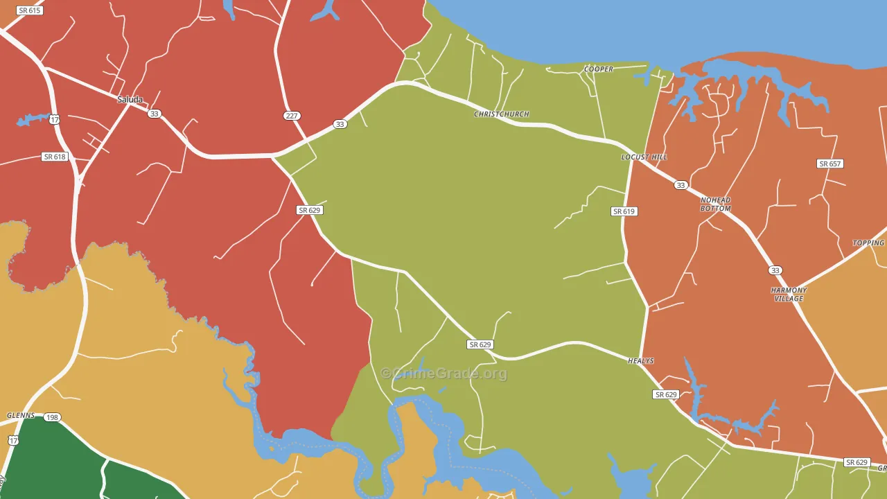 Stormont, VA Map of Drug-Related Crime Rates