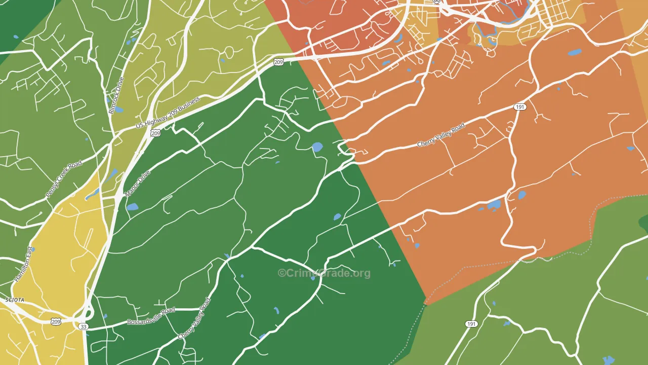 Stormville, PA Map of Drug-Related Crime Rates