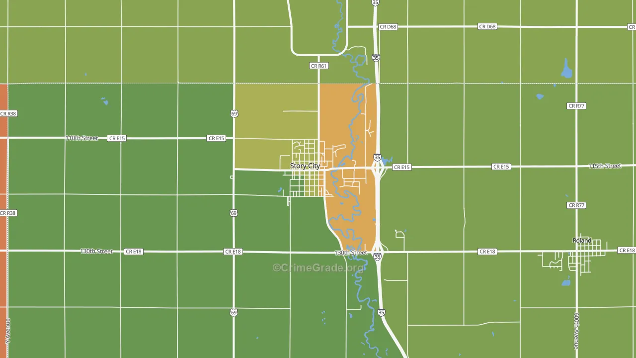 Story City, IA Map of Drug-Related Crime Rates
