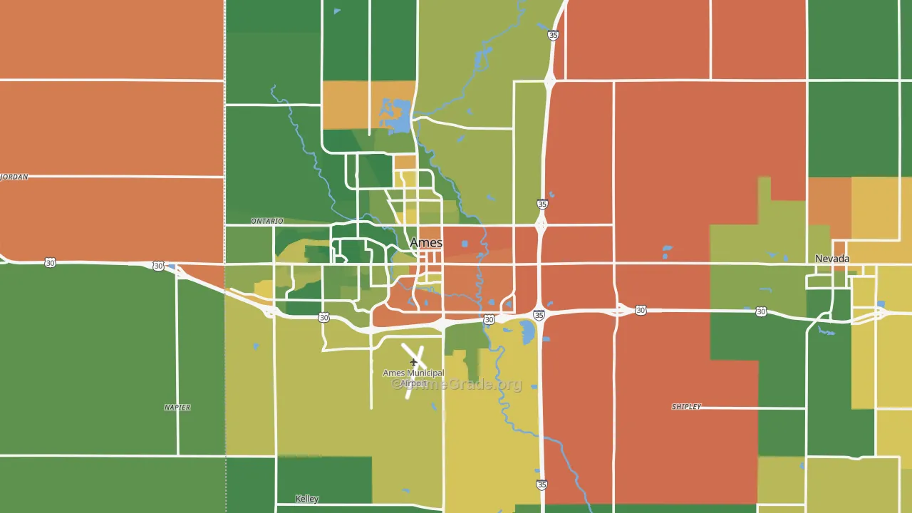 Story County, IA Map of Drug-Related Crime Rates