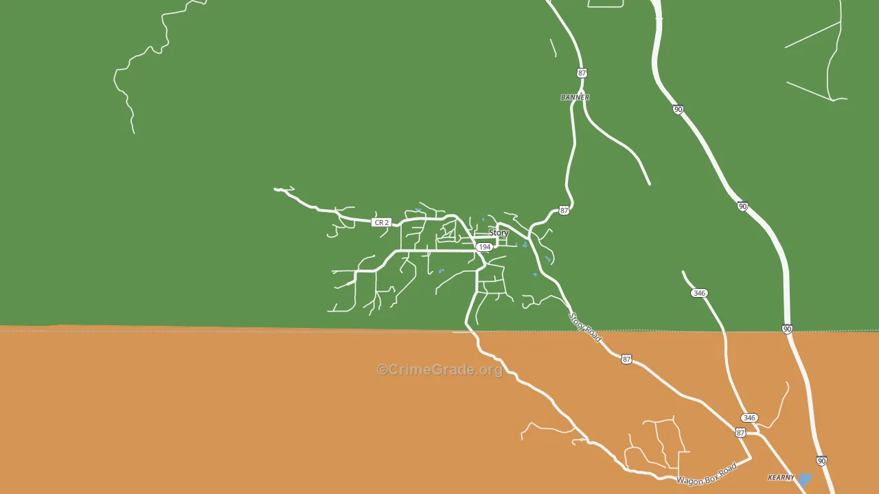 Story, WY Map of Drug-Related Crime Rates