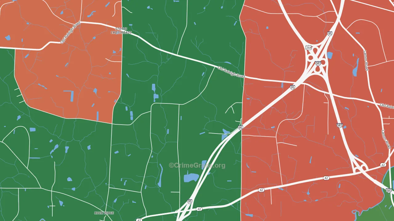 Stotts Crossroads, NC Map of Drug-Related Crime Rates