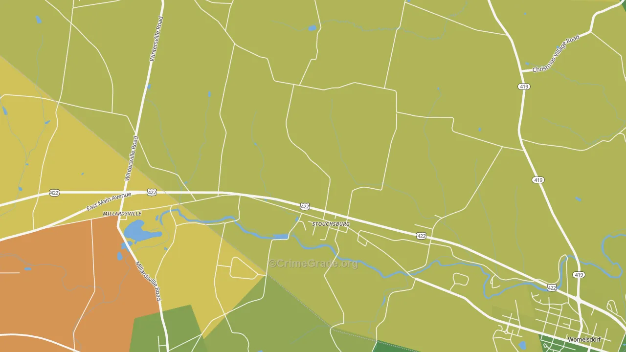 Stouchsburg, PA Map of Drug-Related Crime Rates
