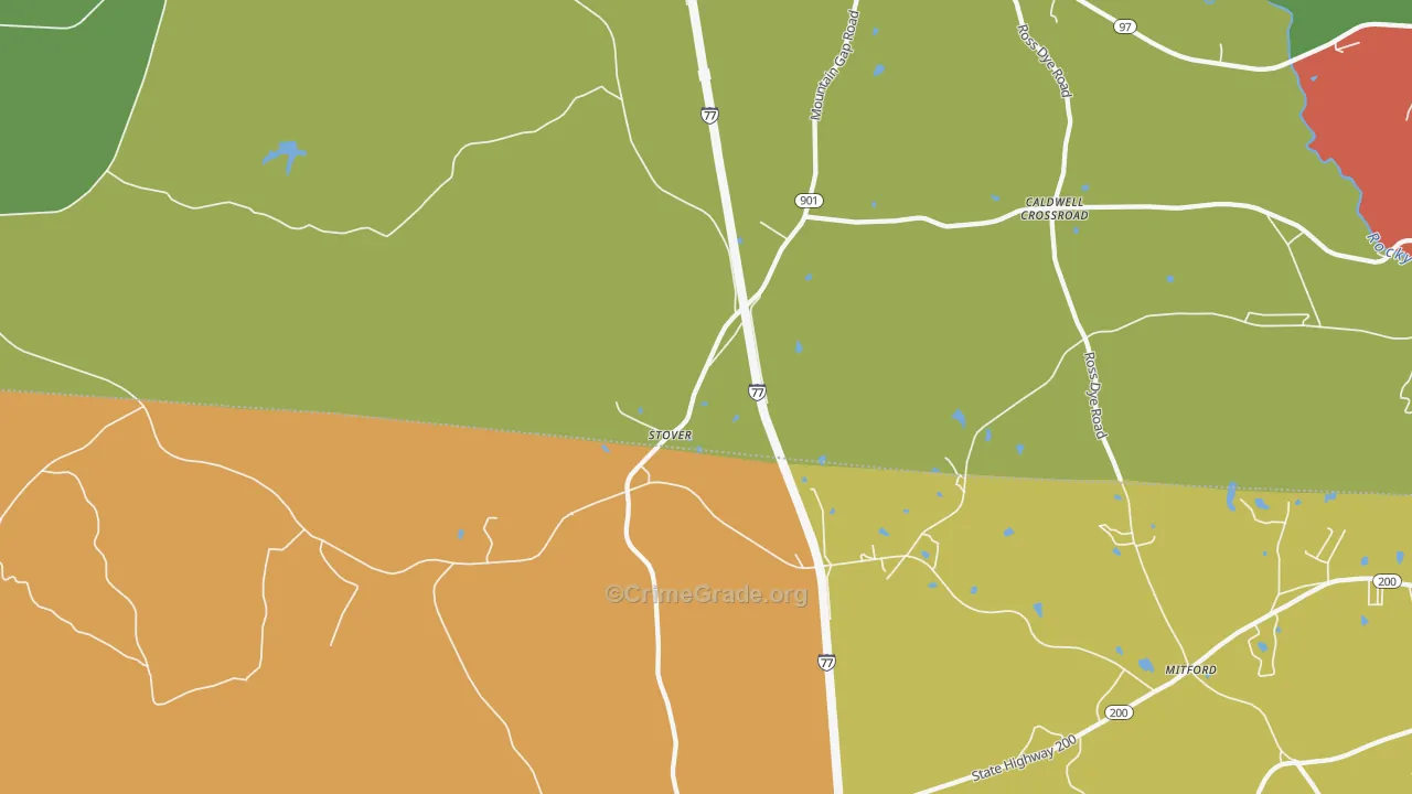 Stover, SC Map of Drug-Related Crime Rates