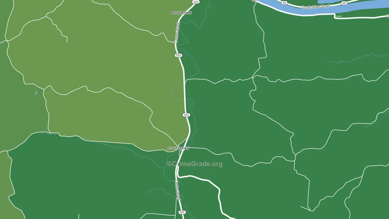 Stovertown, OH Map of Drug-Related Crime Rates