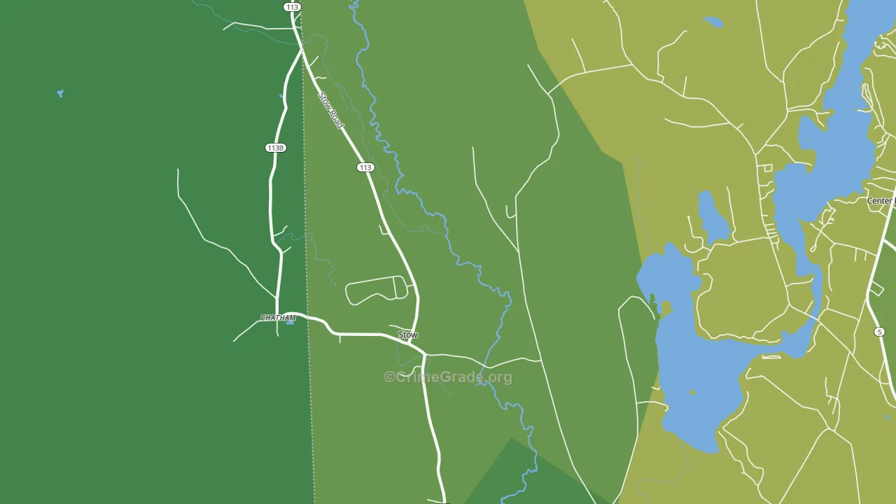 Stow, ME Map of Drug-Related Crime Rates