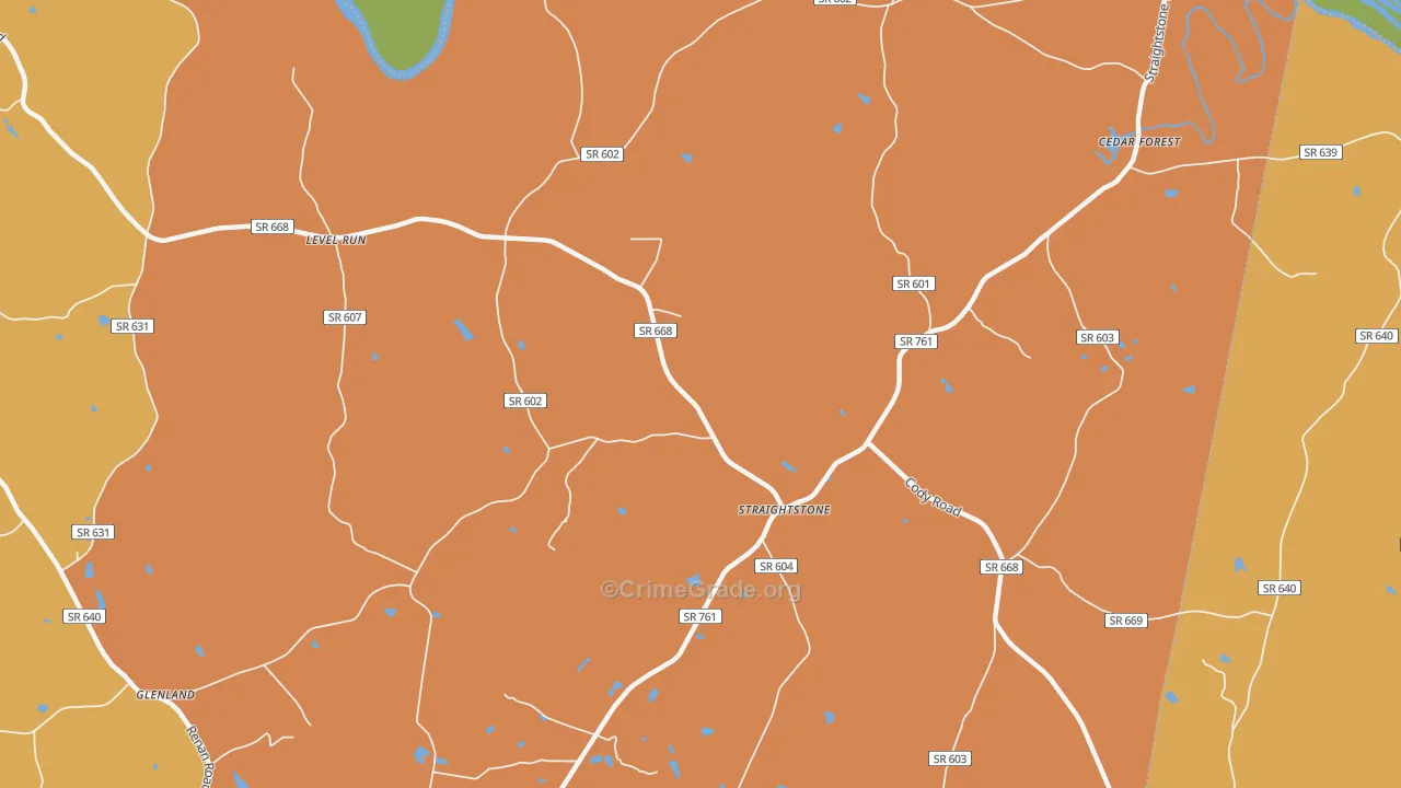 Straightstone, VA Map of Drug-Related Crime Rates