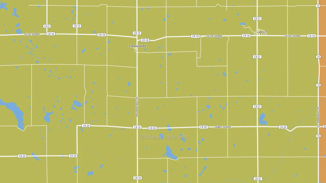 Strandburg, SD Map of Drug-Related Crime Rates
