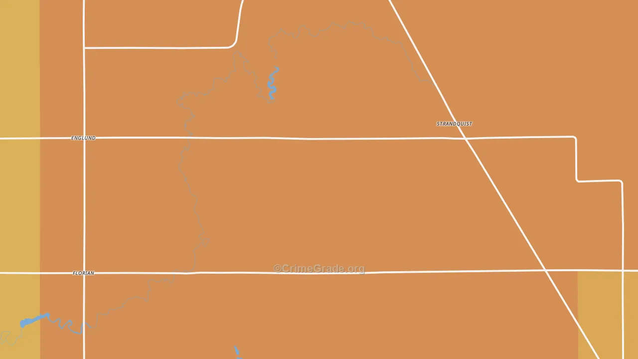 Strandquist, MN Map of Drug-Related Crime Rates