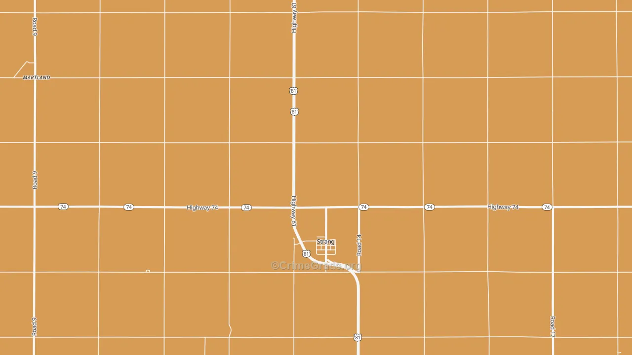 Strang, NE Map of Drug-Related Crime Rates