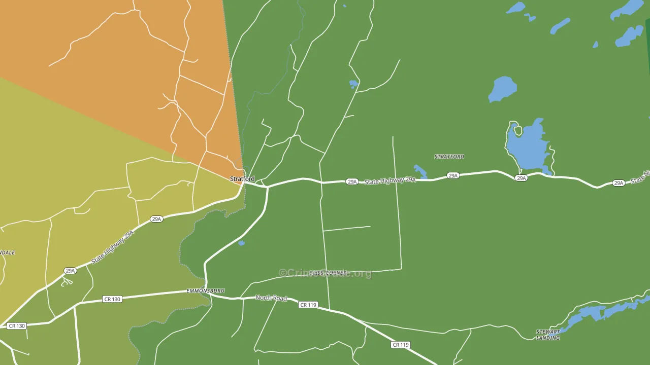 Stratford, NY Map of Drug-Related Crime Rates