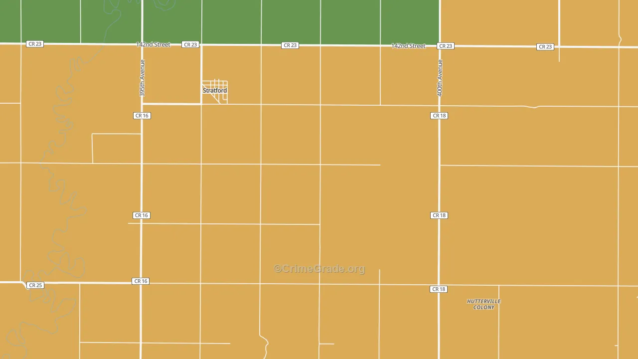 Stratford, SD Map of Drug-Related Crime Rates
