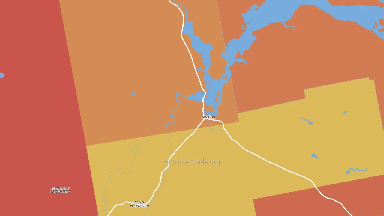 Stratton, ME Map of Drug-Related Crime Rates