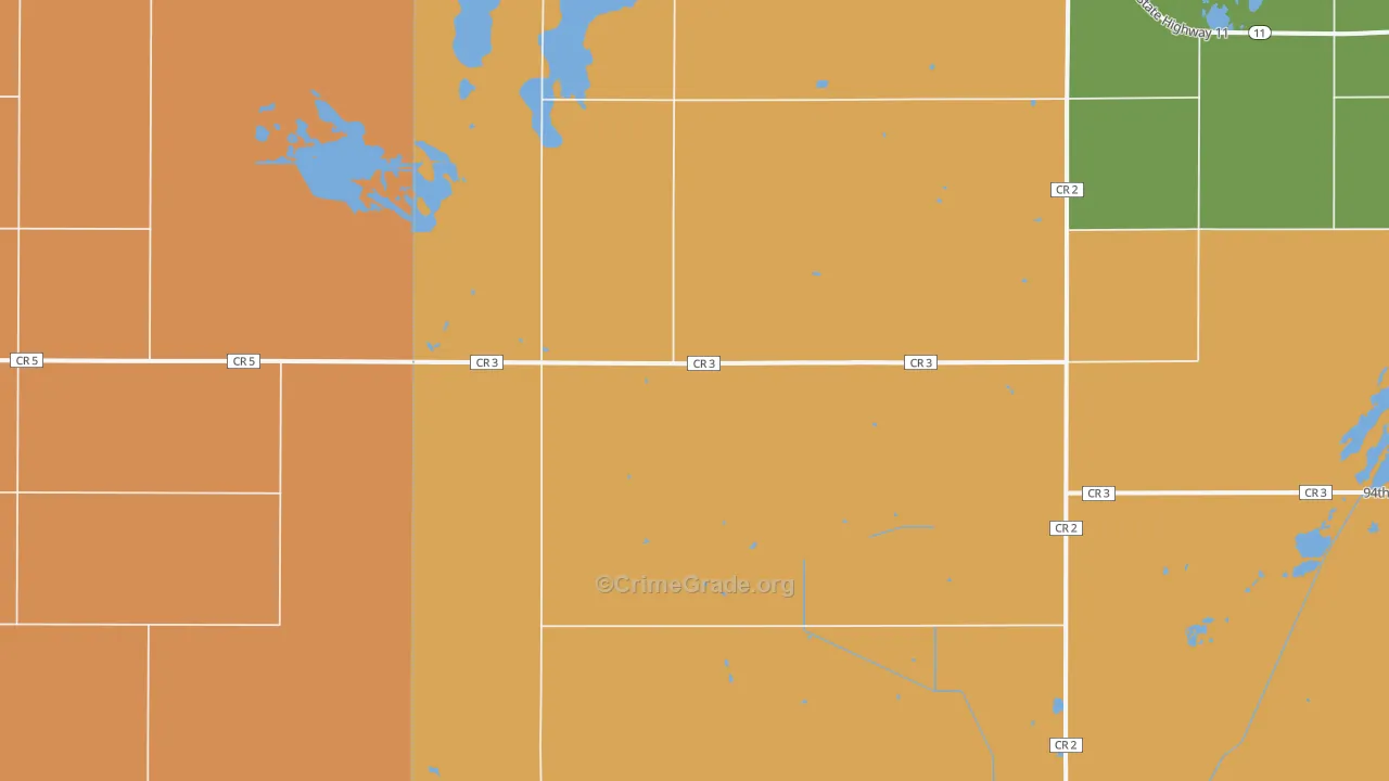 Straubville, ND Map of Drug-Related Crime Rates