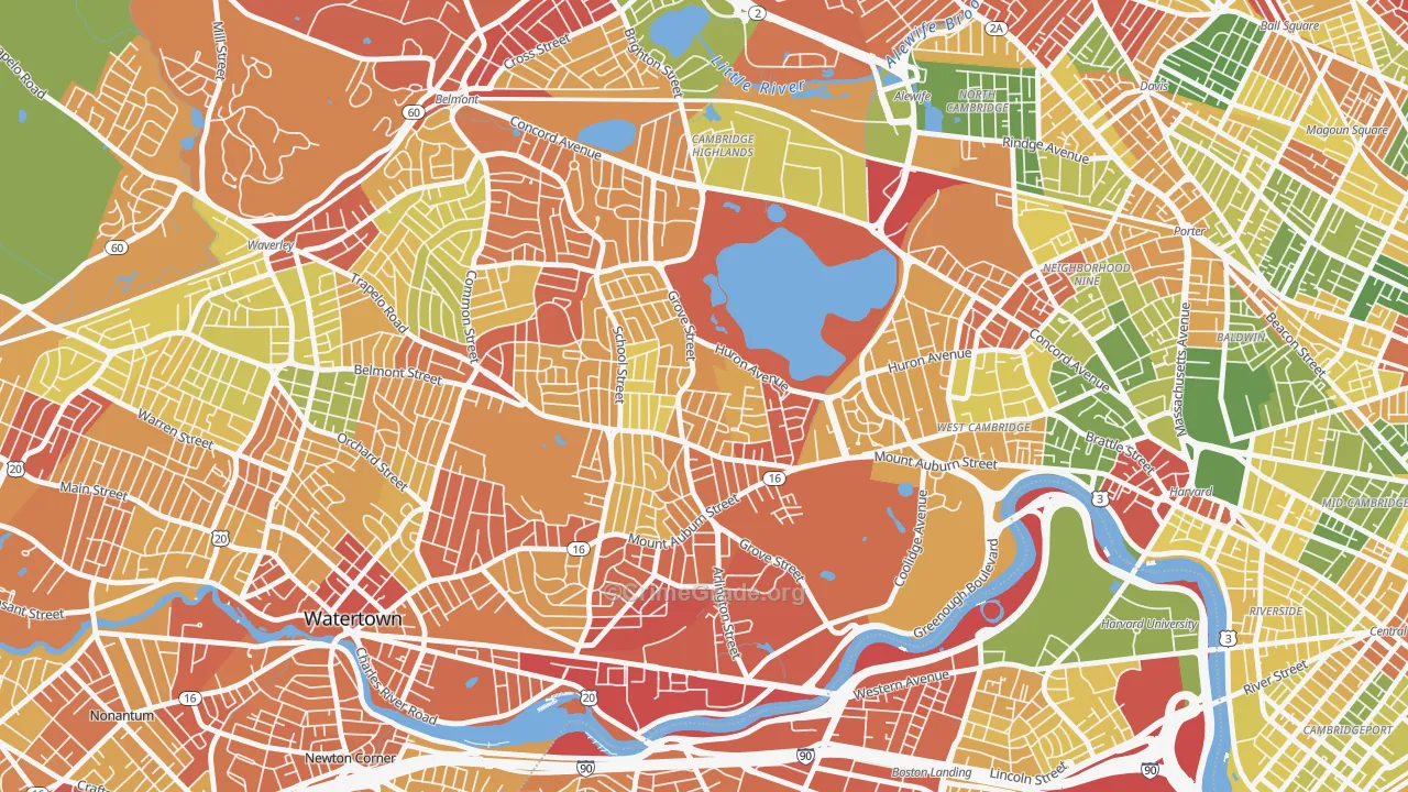 Strawberry Hill, Cambridge, MA Map of Drug-Related Crime Rates