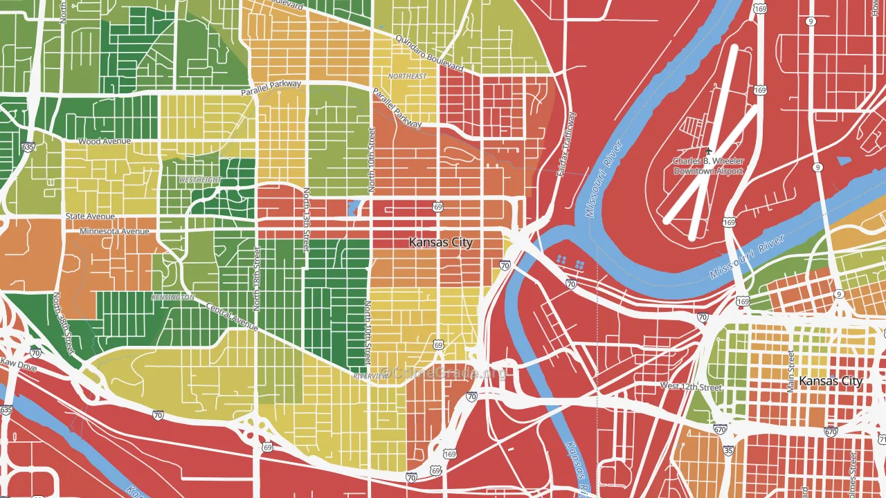 Strawberry Hill, Kansas City, KS Map of Drug-Related Crime Rates