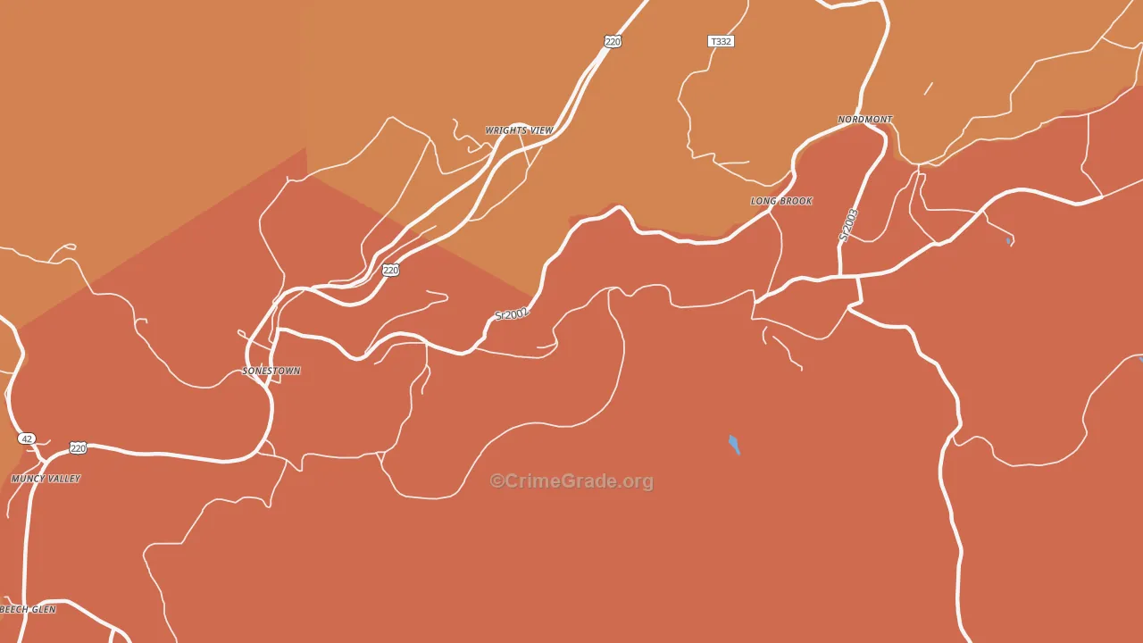 Strawbridge, PA Map of Drug-Related Crime Rates