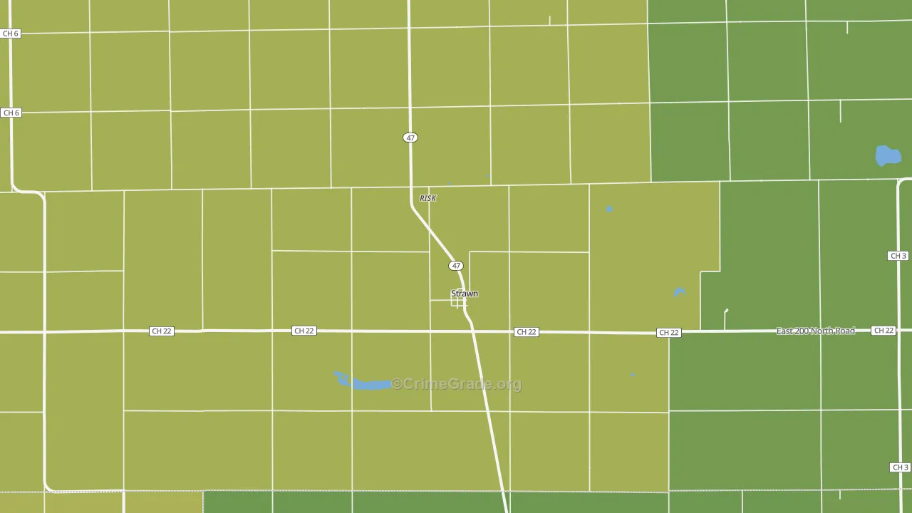 Strawn, IL Map of Drug-Related Crime Rates