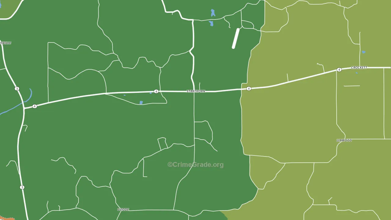 Strayhorn, MS Map of Drug-Related Crime Rates