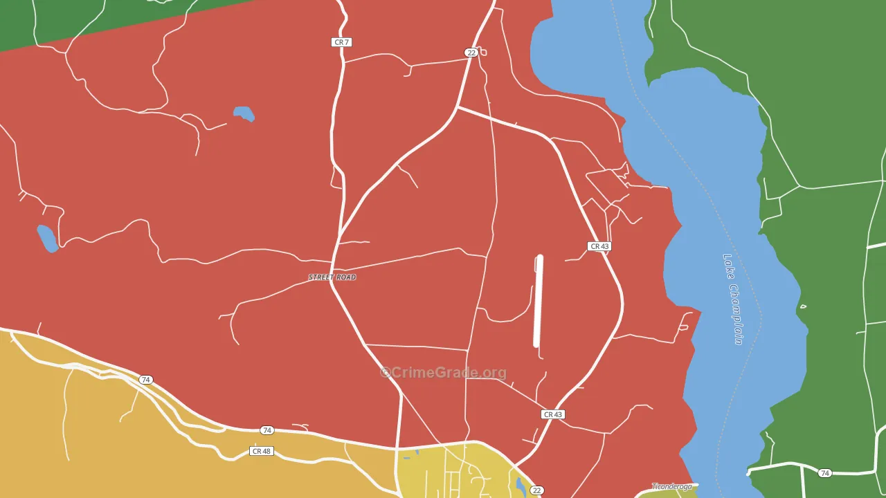 Street Road, NY Map of Drug-Related Crime Rates