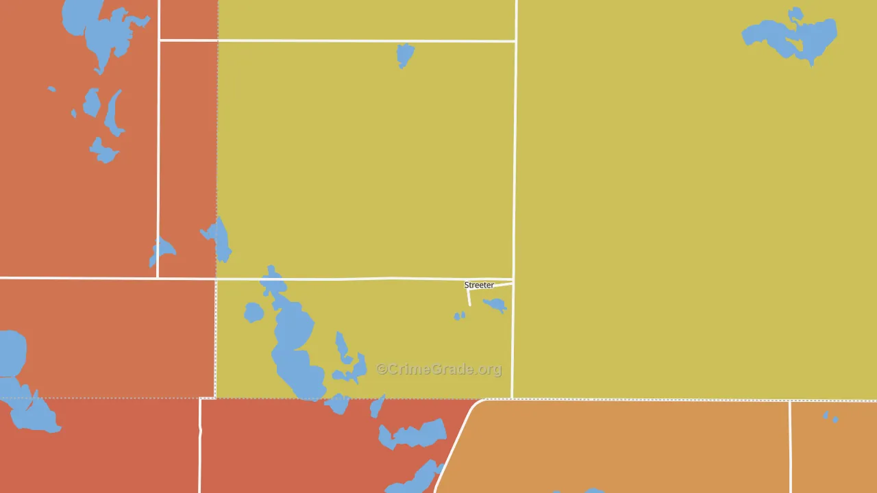 Streeter, ND Map of Drug-Related Crime Rates