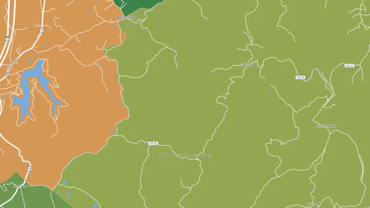 Streeter, WV Map of Drug-Related Crime Rates