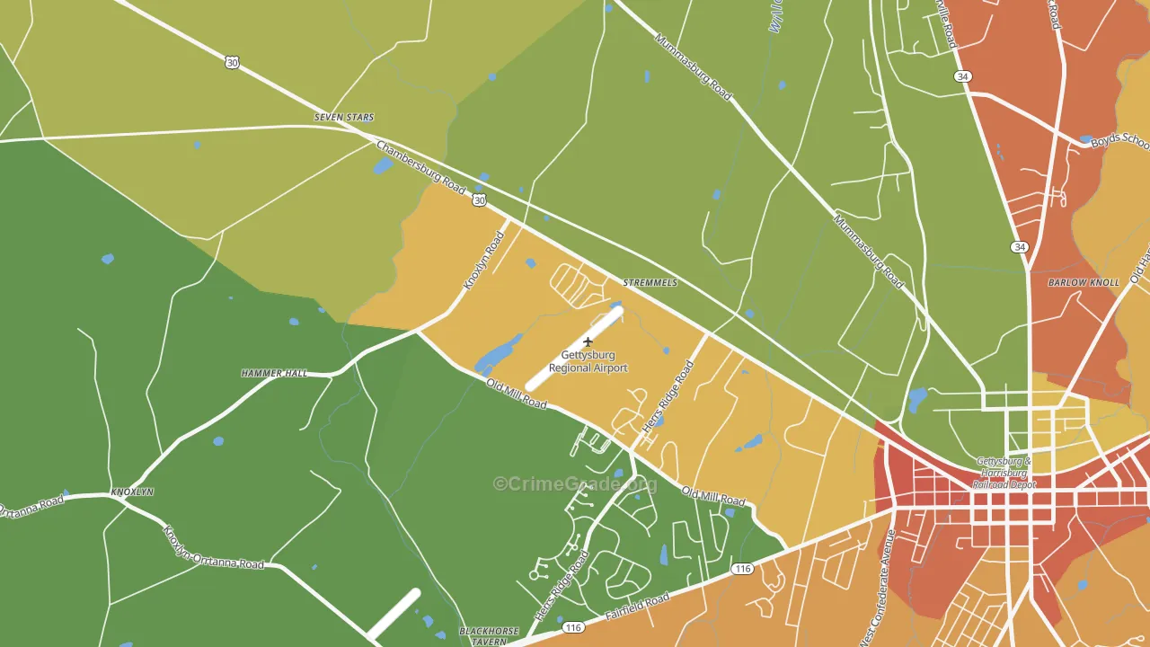 Stremmels, PA Map of Drug-Related Crime Rates