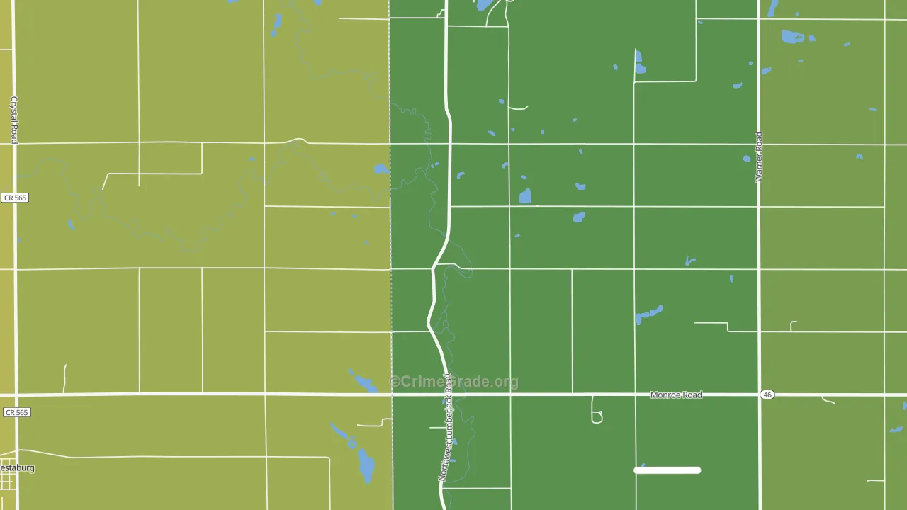 Strickland, MI Map of Drug-Related Crime Rates