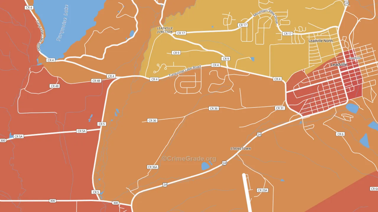 Stringtown, CO Map of Drug-Related Crime Rates