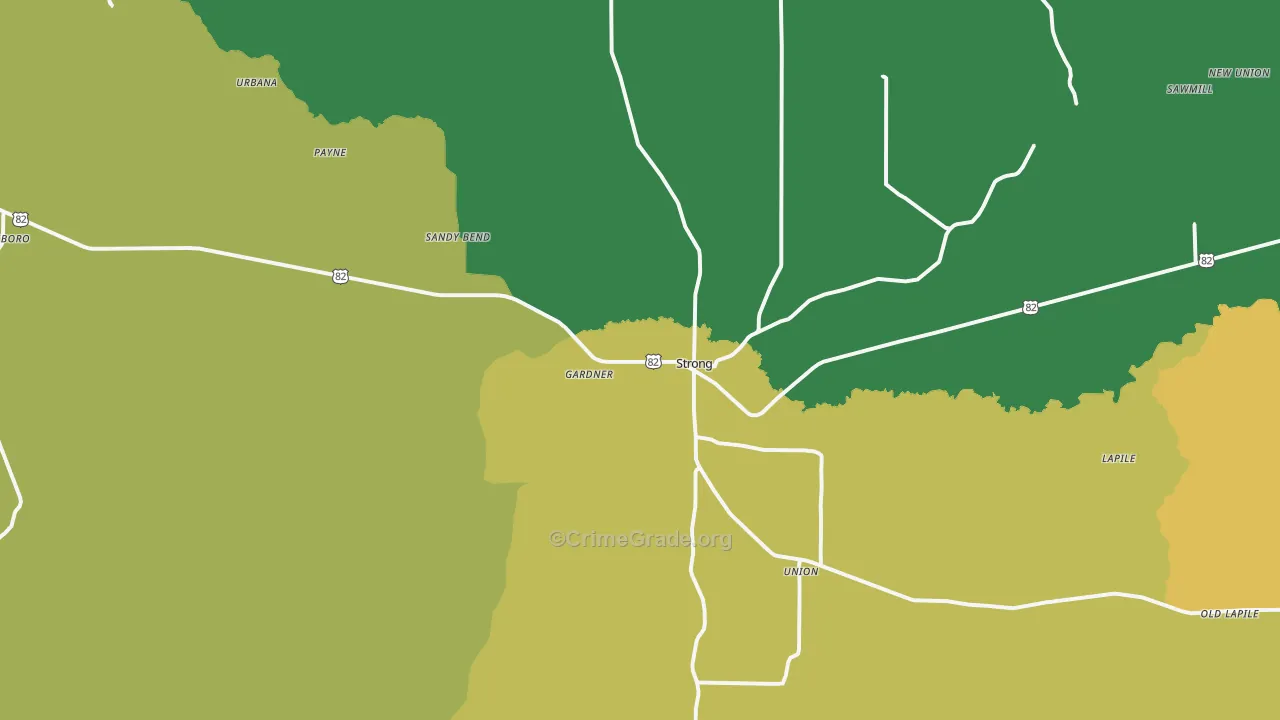 Strong, AR Map of Drug-Related Crime Rates