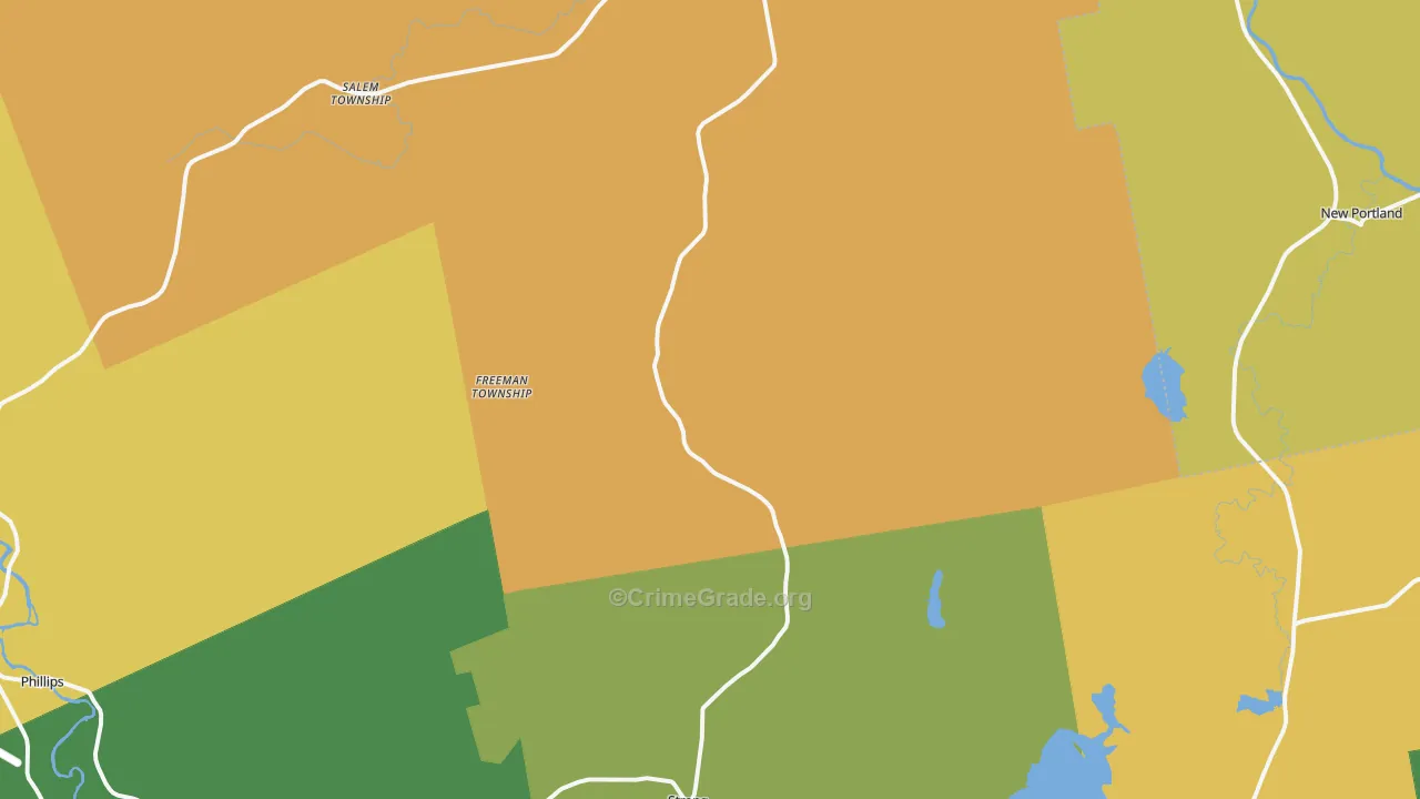 Strong, ME Map of Drug-Related Crime Rates