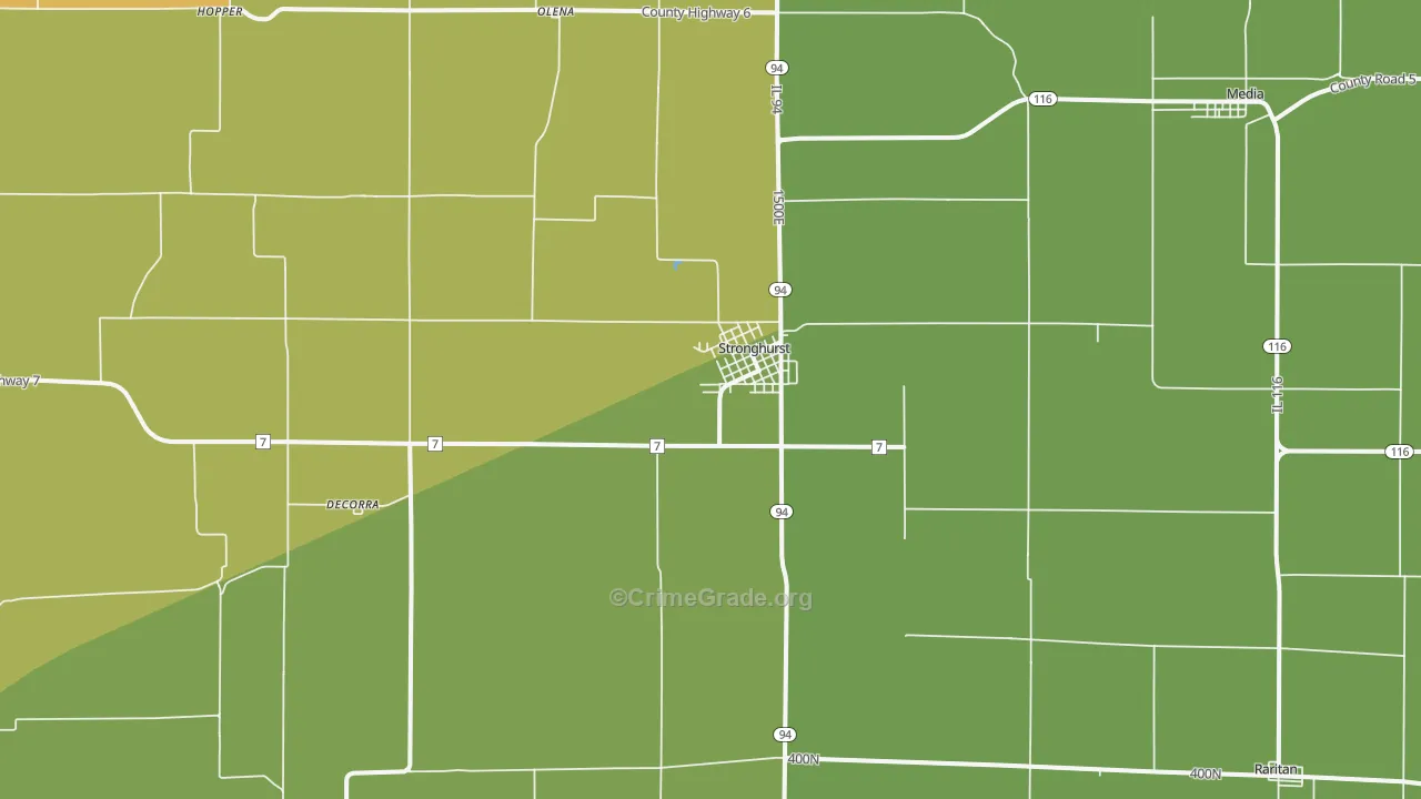 Stronghurst, IL Map of Drug-Related Crime Rates