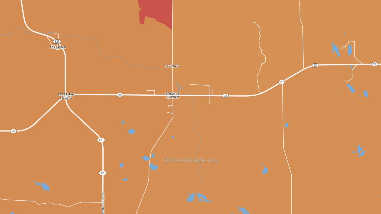 Strongs Corner, MI Map of Drug-Related Crime Rates