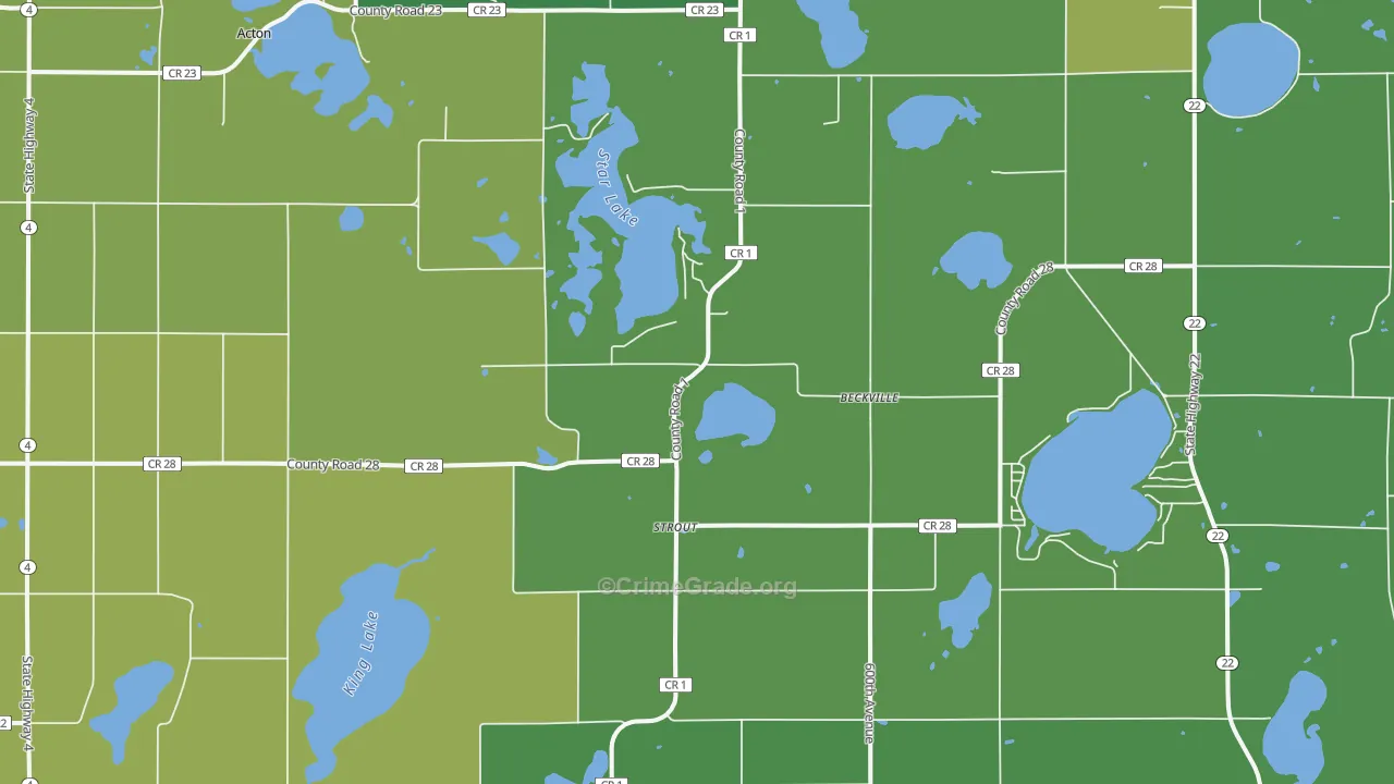 Strout, MN Map of Drug-Related Crime Rates