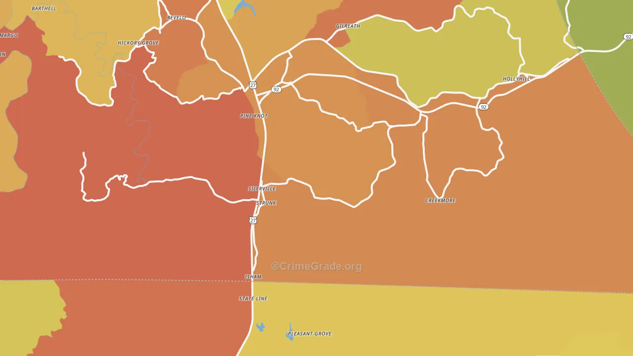 Strunk, KY Map of Drug-Related Crime Rates