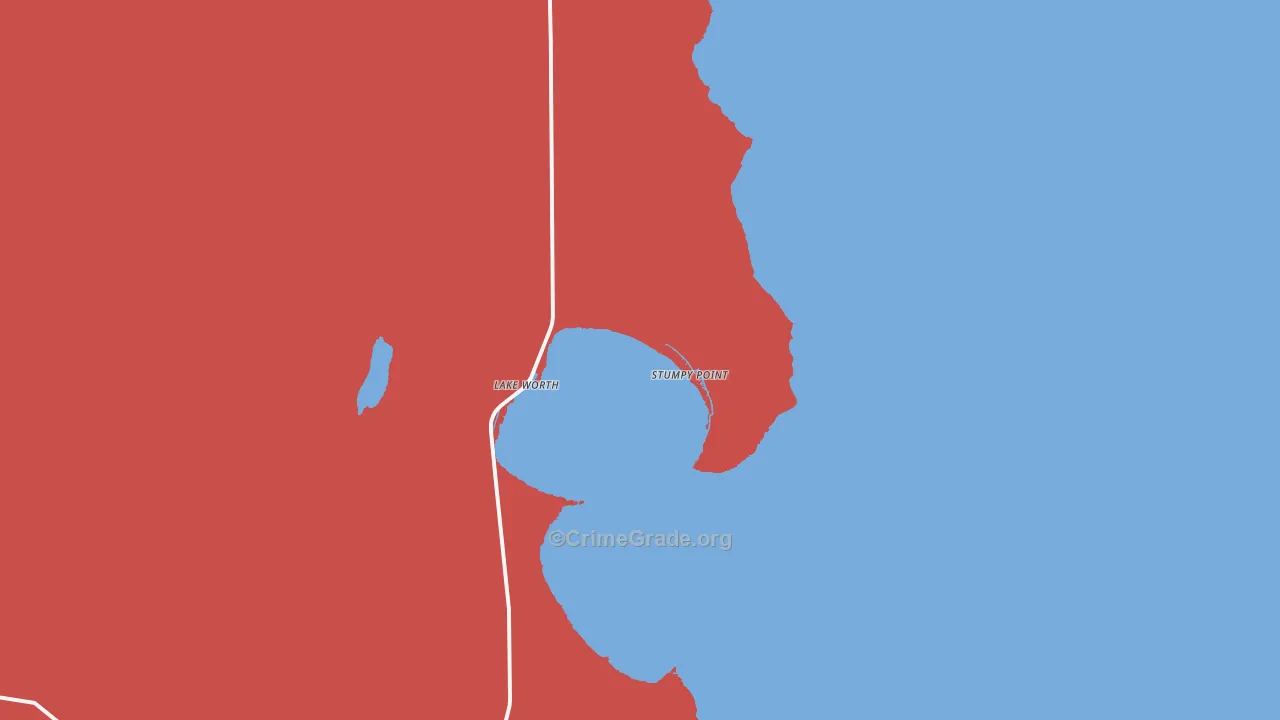 Stumpy Point, NC Map of Drug-Related Crime Rates