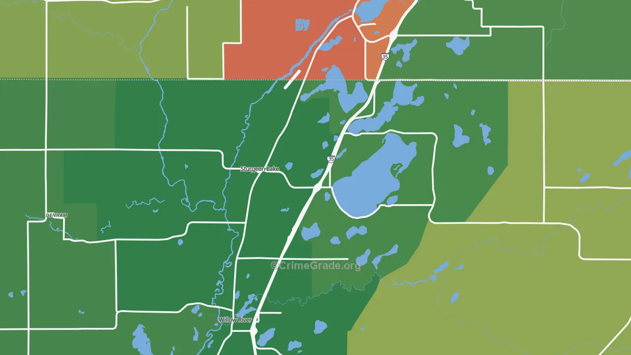 Sturgeon Lake, MN Map of Drug-Related Crime Rates