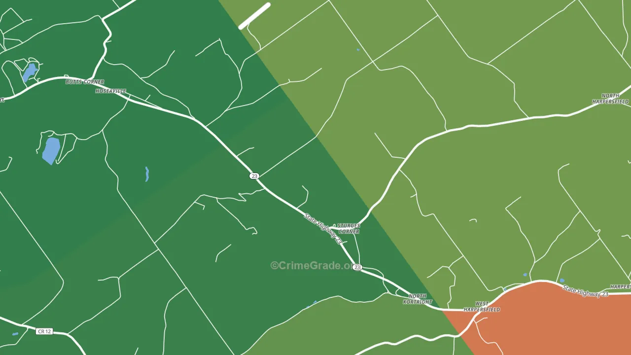 Sturges Corner, NY Map of Drug-Related Crime Rates