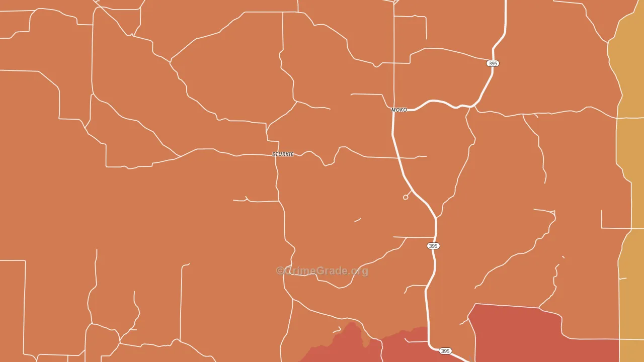 Sturkie, AR Map of Drug-Related Crime Rates