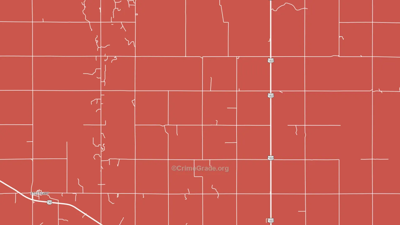 Stuttgart, KS Map of Drug-Related Crime Rates